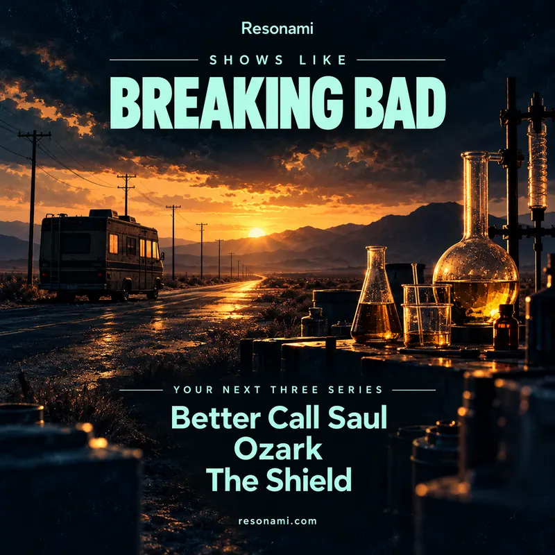 Original illustration inspired by Breaking Bad, featuring the three recommended titles