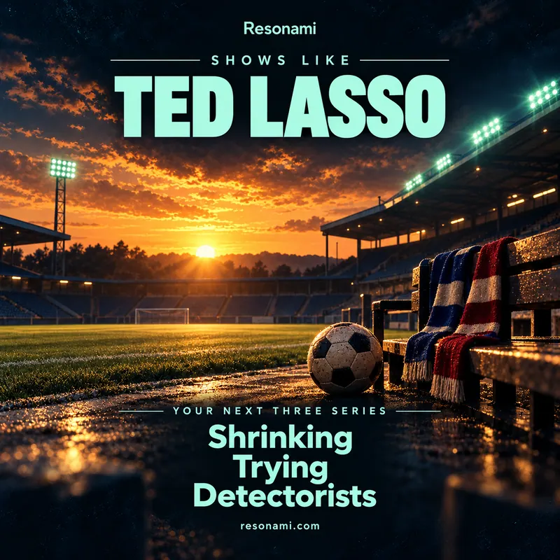 Original illustration inspired by Ted Lasso, featuring the three recommended titles